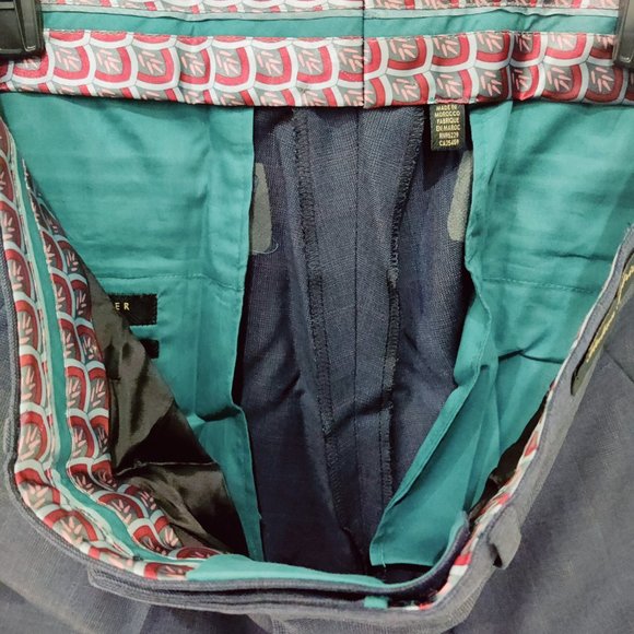 NWT Ted Baker London Debonair Subtle Check Trouser WESTT Blue Sz 38L $260 II362 - Picture 3 of 3